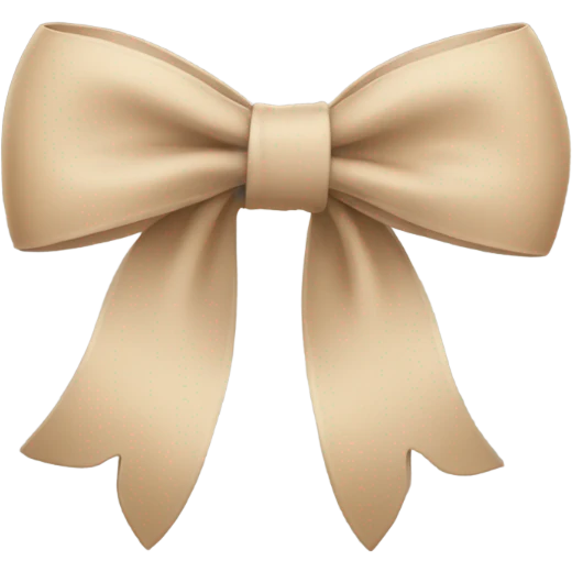 Beige bow emoji
