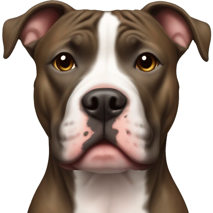 An American pitbull, brindle color  emoji