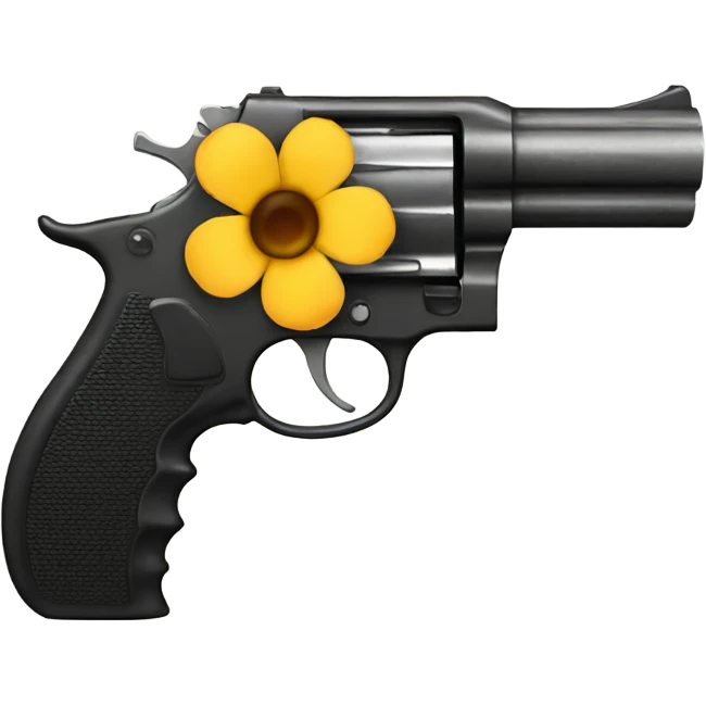 Gun with flower emoji