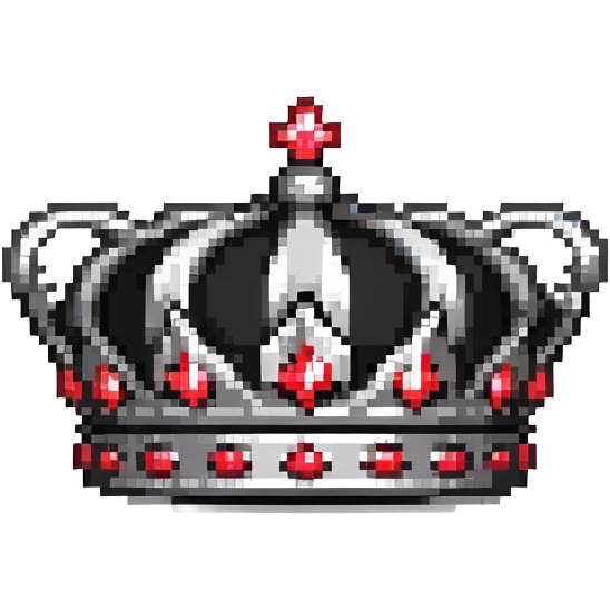black crown with red gems emoji