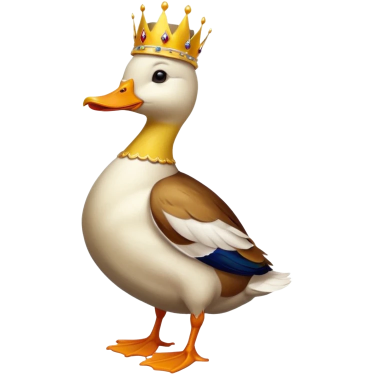 duck King, standing, with crown emoji