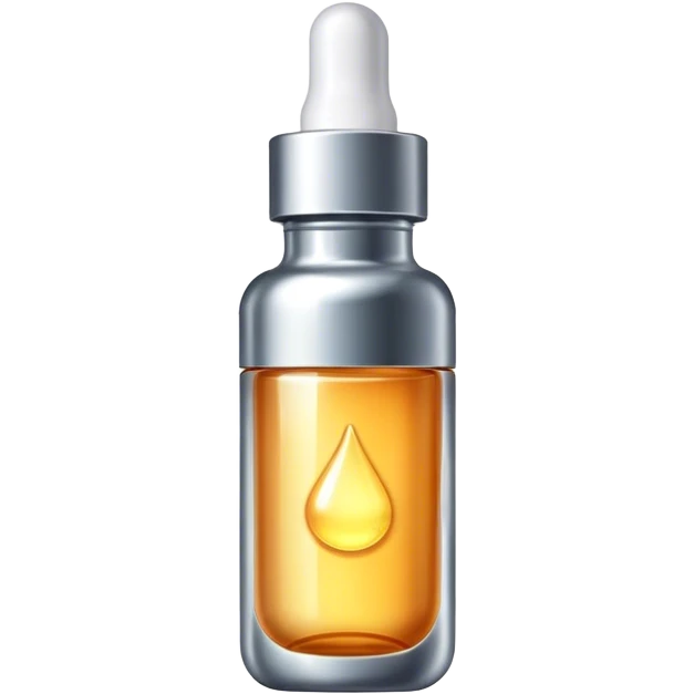 Glowy serum in metallic bottle emoji