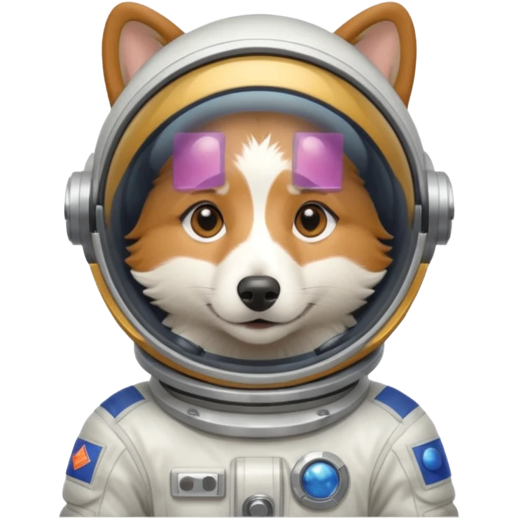 shetland sheepdog anime character in a space suit emoji