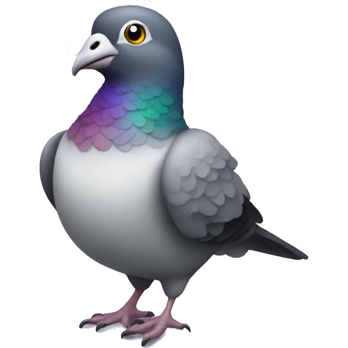 pidgeon holding a disco ball emoji