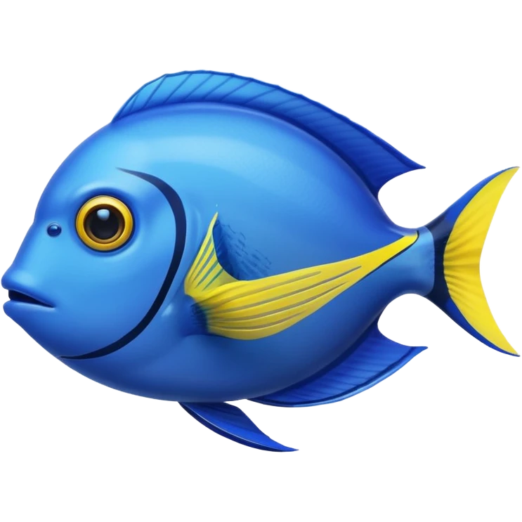 blue tang fish in an aquarium emoji