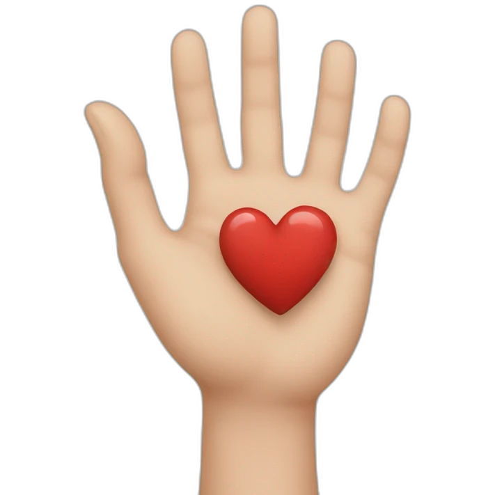 Hand heart emoji