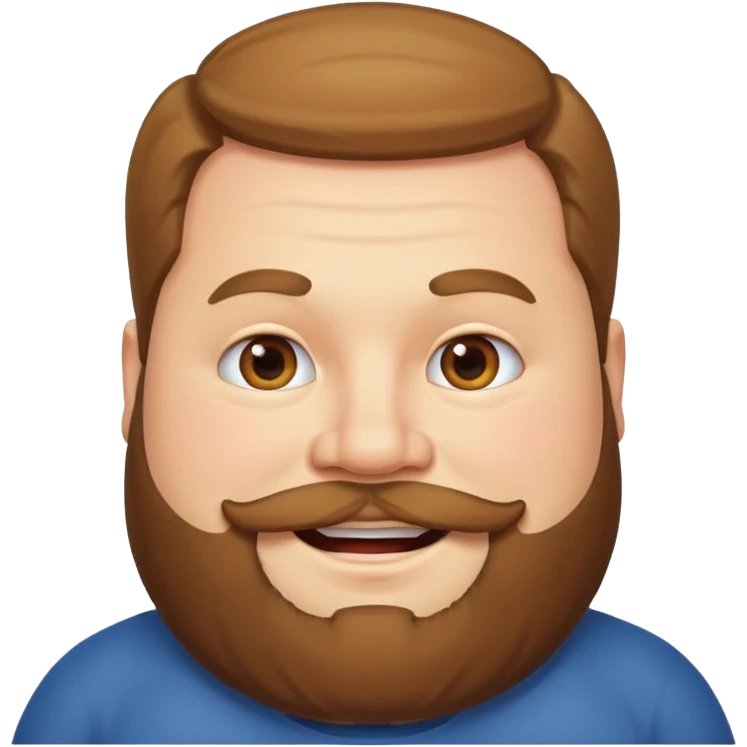 fat Man with beard. emoji