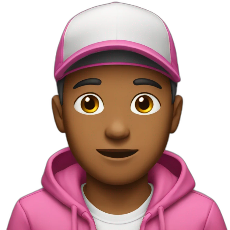Boy with pink cap emoji