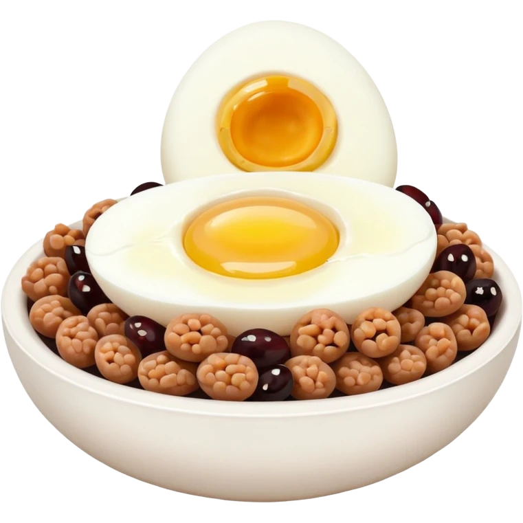 steamed ground pork with raisins, sliced boiled egg emoji