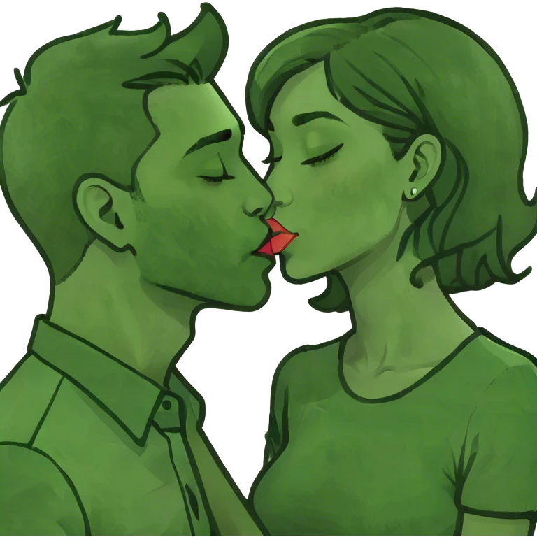 girl kissing a boy  emoji