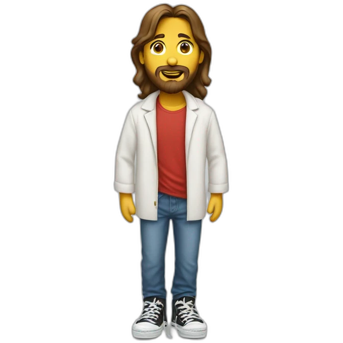 jesus wearing converse chuck taylor high emoji