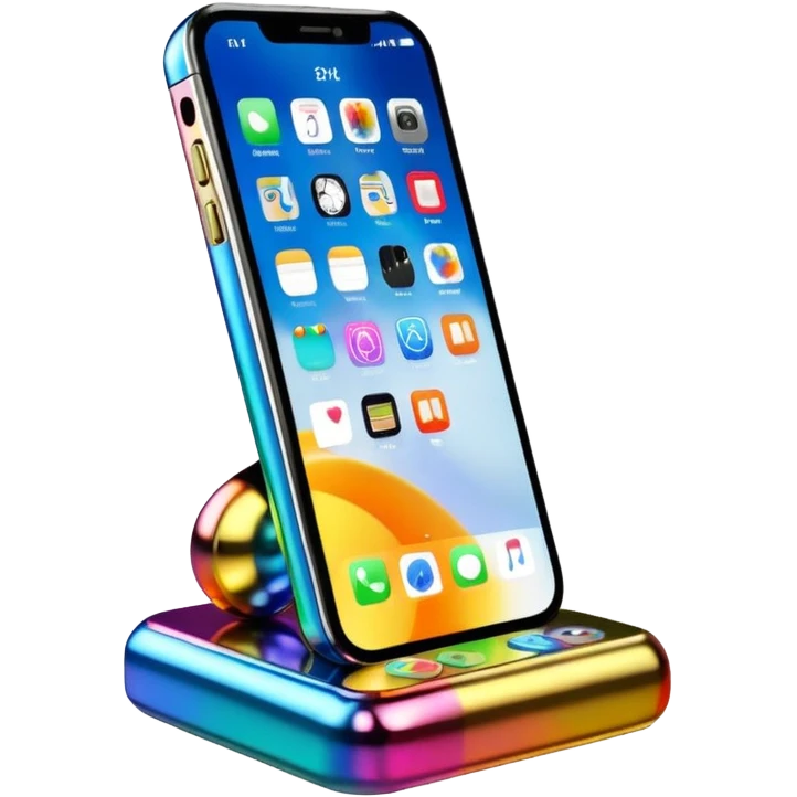 jeff koons style abstract cell phone sculpture  emoji