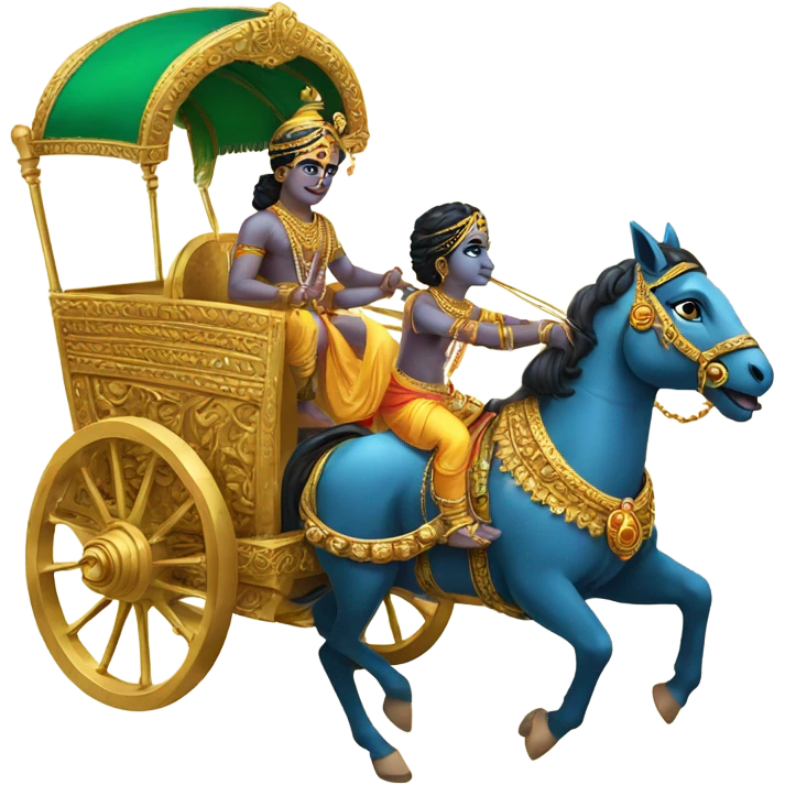 Lord Krishna drives chariot emoji