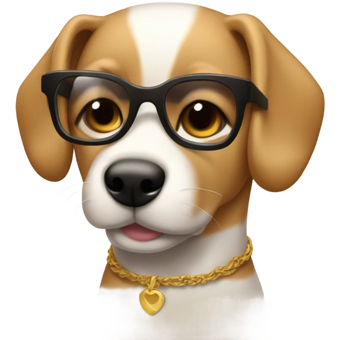Perrito con lentes  emoji