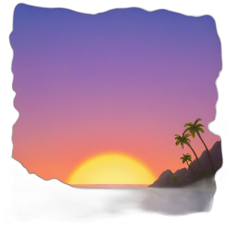 Rainbow sunset emoji