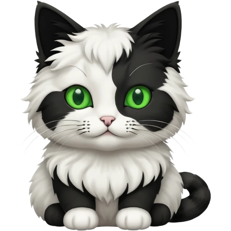 cat white and black  emoji