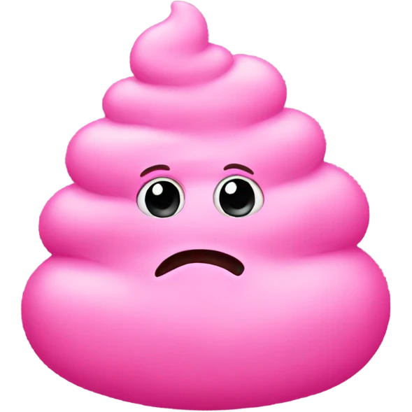Pink poop emoji