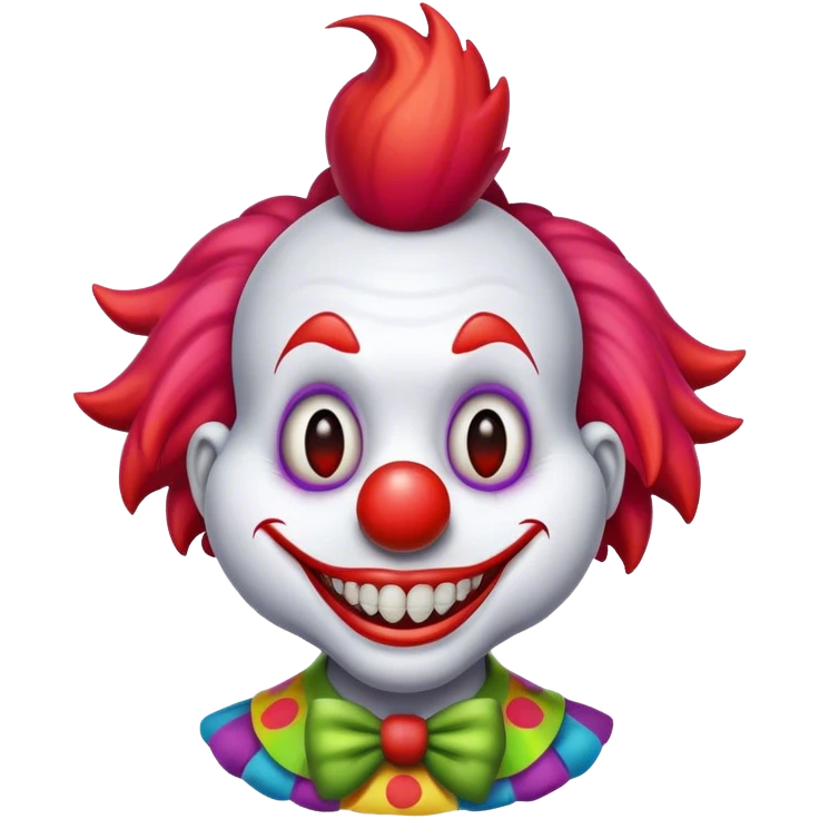 dinosaur clown  emoji