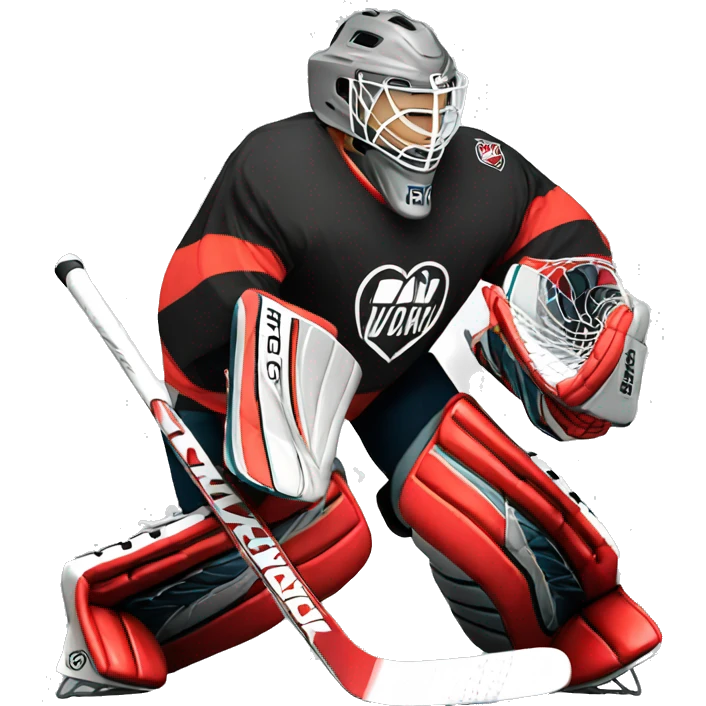 Goalie showing a heart emoji