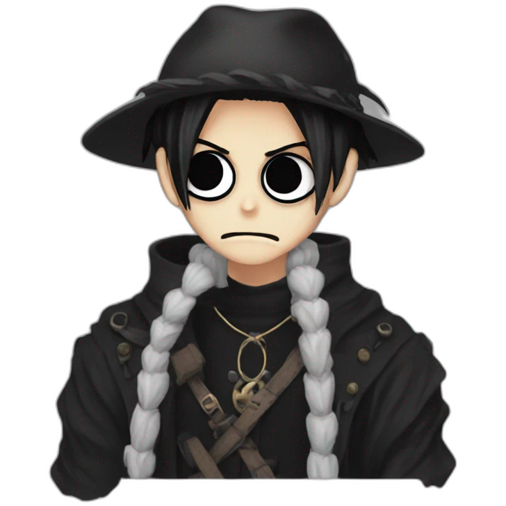 Luffy goth emoji