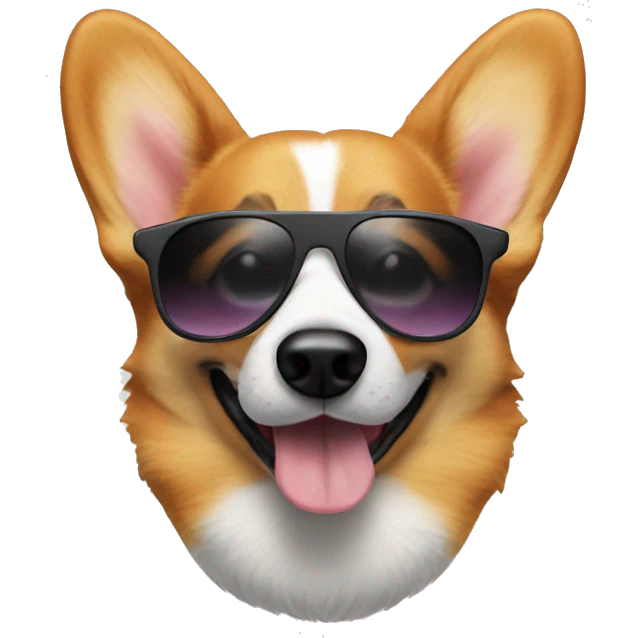 Corgi with sunglasses emoji