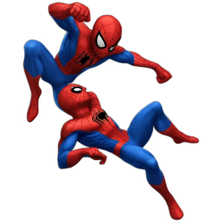 spiderman beating batman emoji