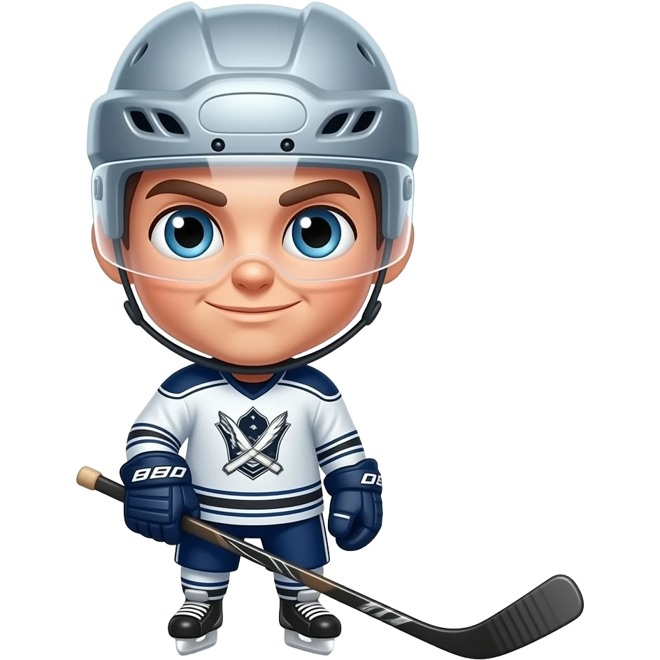 A small, high-detail Discord emoji of a confident hockey-themed character named “Codelock.” The character has a calm, calculated expression with a slight smirk—projecting authority, intelligence, and control. emoji