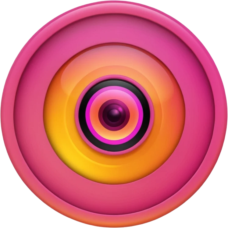 a pink circle with thermal camera effect emoji