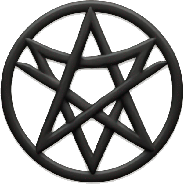 Black pentagram emoji
