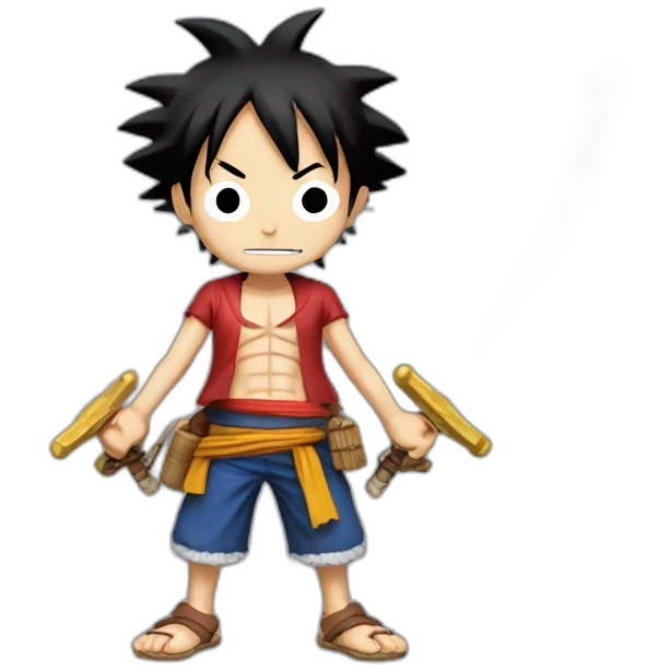 Luffy with two swords emoji