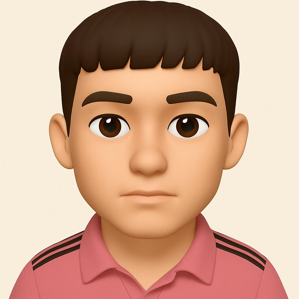 make this character look a little bit older, keep 3d-emoji style emoji