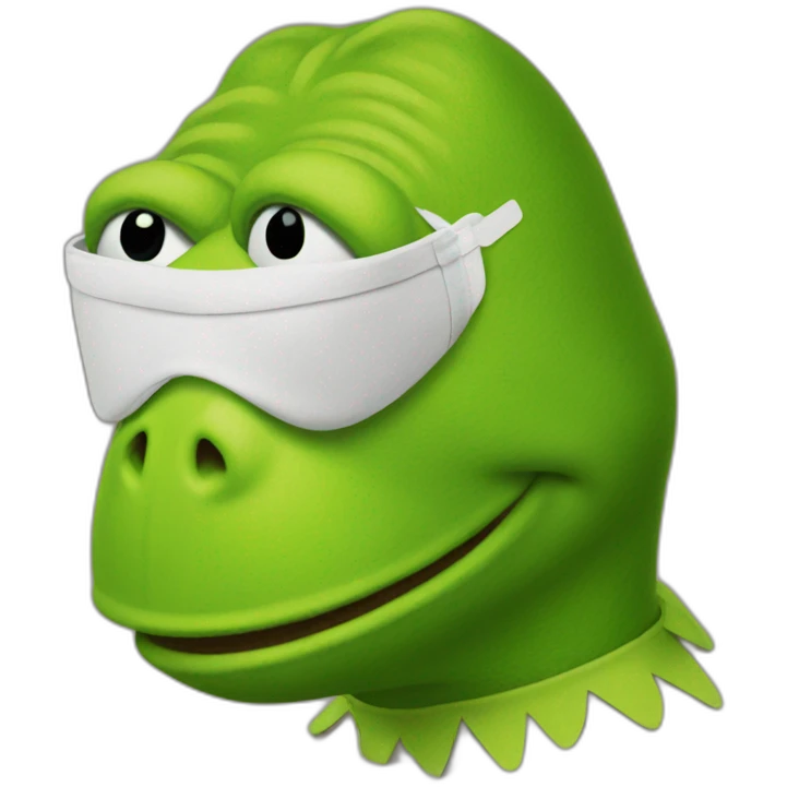 kermit with a mask emoji