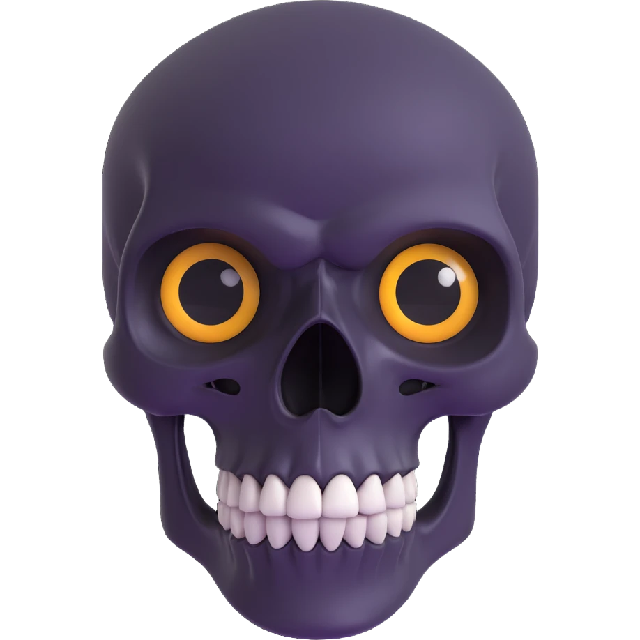 a skull with protruding eyes emoji