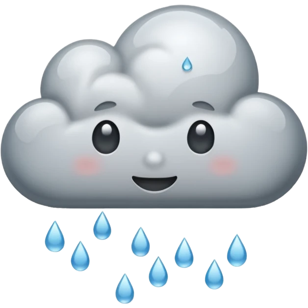 cloud emoji with rain emoji