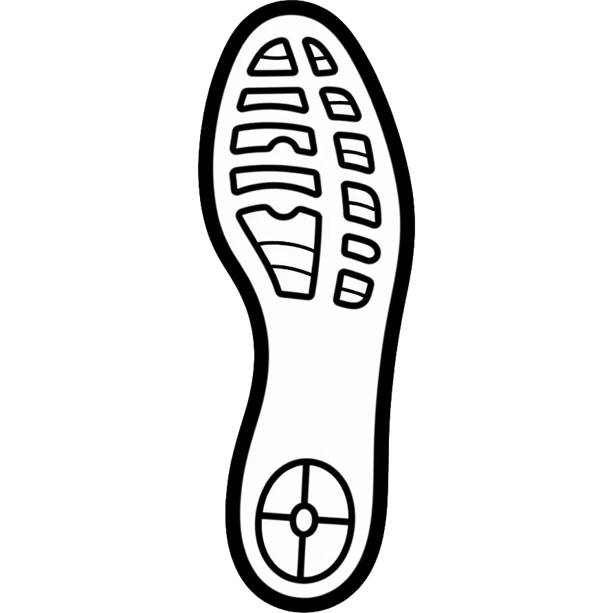 white sock sole bottom view with grip patterns emoji