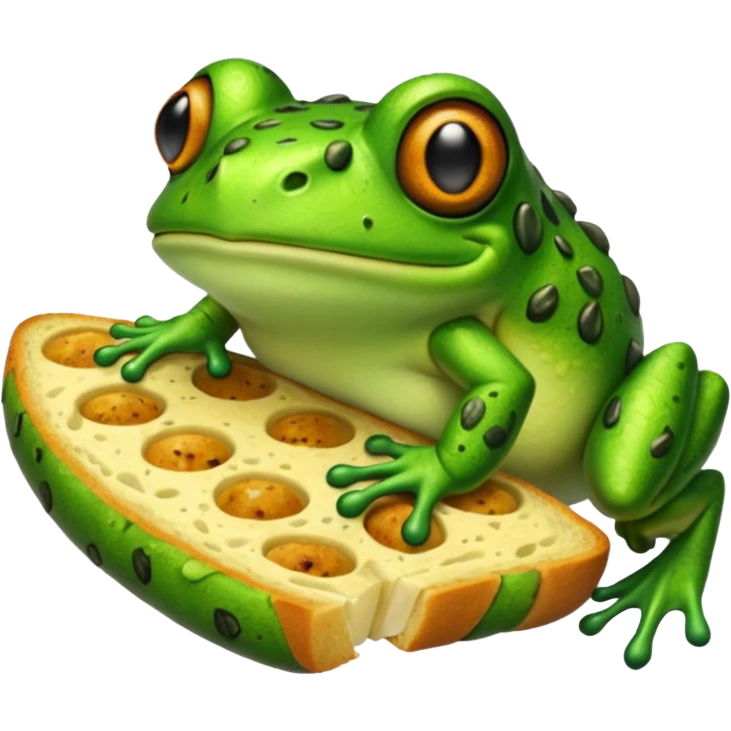 Garlic bread frog emoji