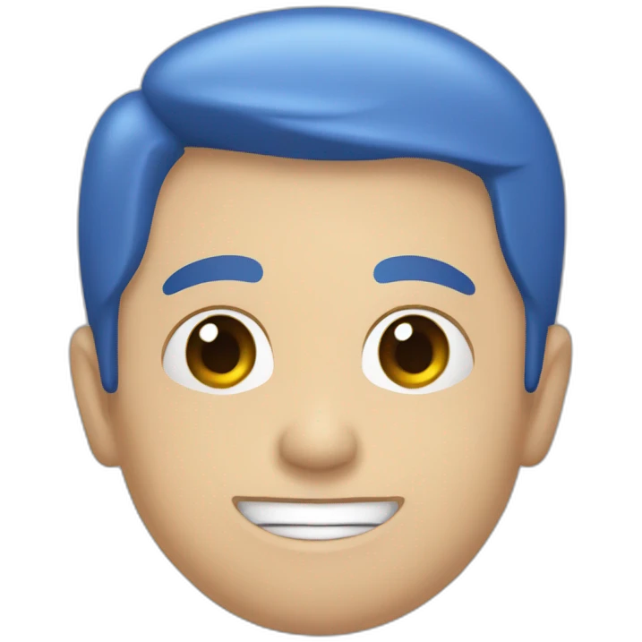Una rueda azul con la flecha  emoji