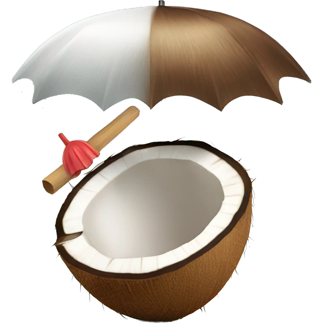 Coconut and umbrella  emoji