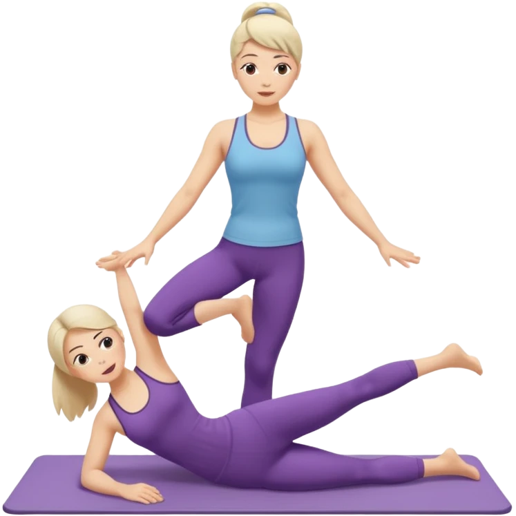 a woman doing pilates emoji