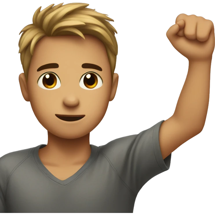 a boy wanting a hug emoji