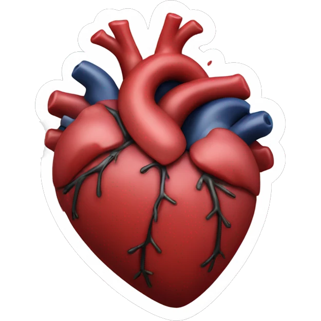 Black anatomically correct heart  emoji