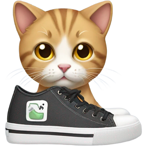 Cat wearing sneakers emoji