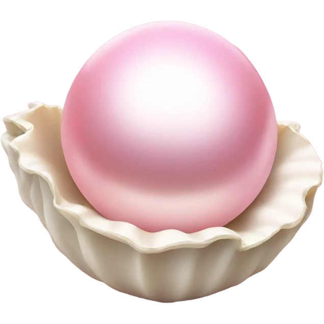 pearl in a shell light pink  emoji