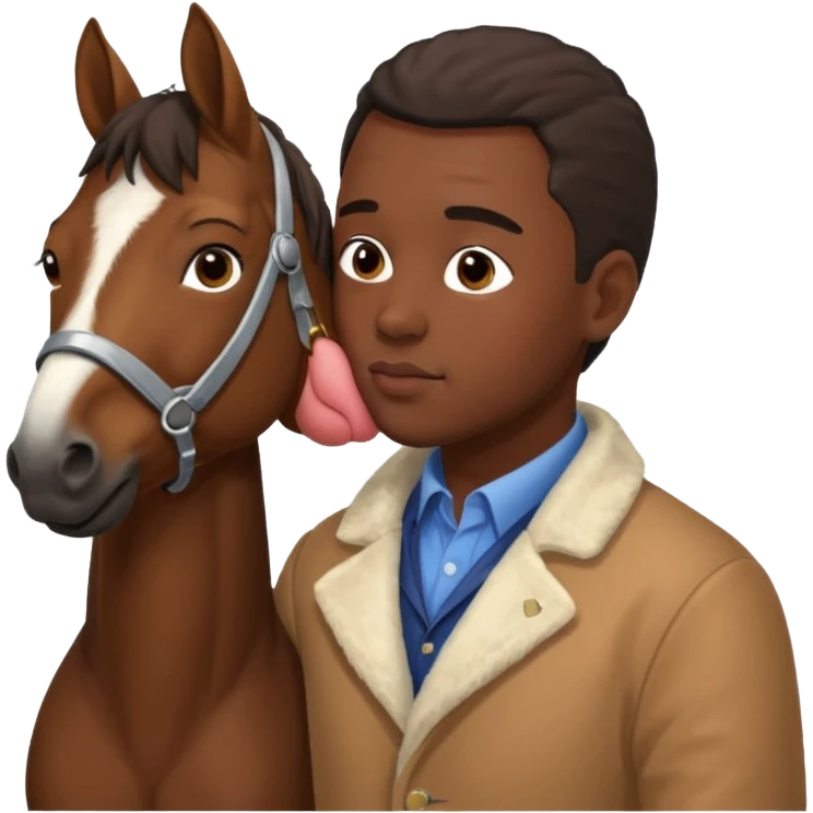 Black guy kissing horse with down syndrome not sexy? emoji