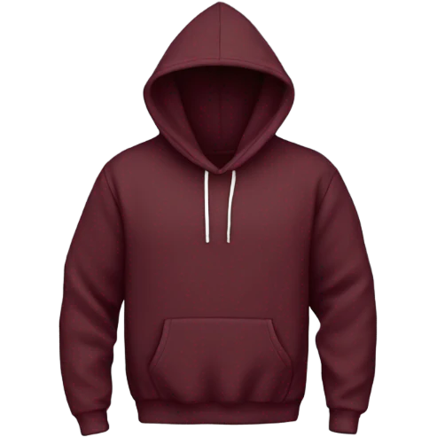 Maroon hoodie  emoji