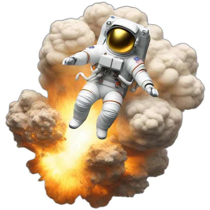 explosion sit astronaut emoji