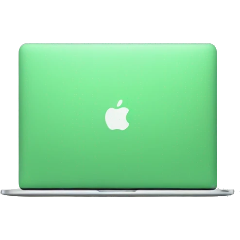 MacBook realistic color light green emoji