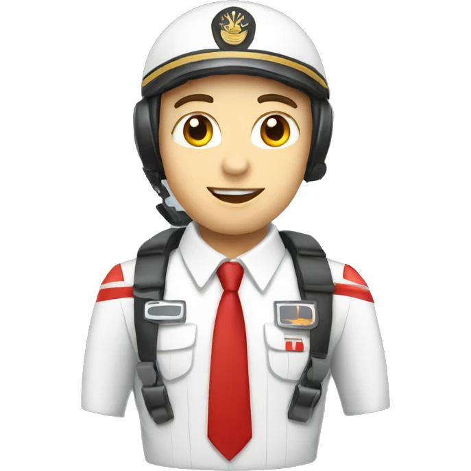 Pilot on red and white plane  emoji