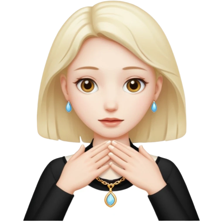hands around neck  emoji