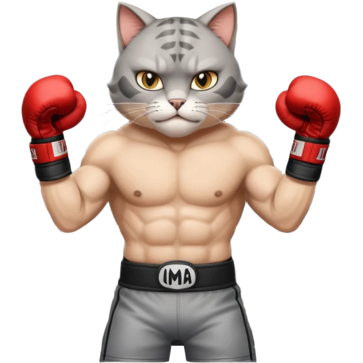 cat doing MMA fighting emoji